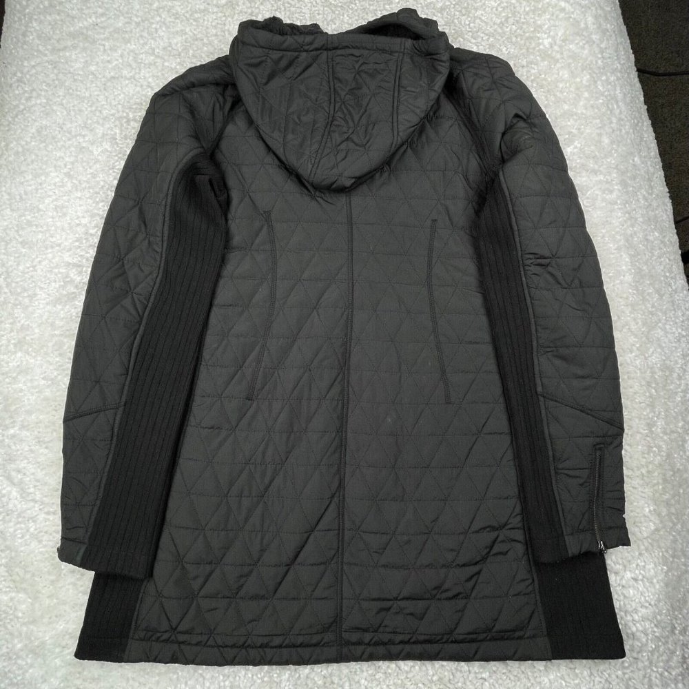 Prana Esla Long Black Sherpa Lined Coat - Picture 3 of 14